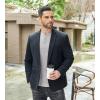 imageCOOFANDY Mens Henley TShirts Long Sleeve Pullover Shirt Casual Heavyweight Button Shirts Basic TeesGrey