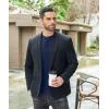 imageCOOFANDY Mens Henley TShirts Long Sleeve Pullover Shirt Casual Heavyweight Button Shirts Basic TeesNavy Blue