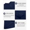 imageCOOFANDY Mens Henley TShirts Long Sleeve Pullover Shirt Casual Heavyweight Button Shirts Basic TeesNavy Blue