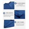 imageCOOFANDY Mens Henley TShirts Long Sleeve Pullover Shirt Casual Heavyweight Button Shirts Basic TeesRoyal Blue