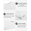 imageCOOFANDY Mens Henley TShirts Long Sleeve Pullover Shirt Casual Heavyweight Button Shirts Basic TeesWhite