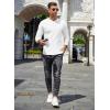 imageCOOFANDY Mens Henley TShirts Long Sleeve Pullover Shirt Casual Heavyweight Button Shirts Basic TeesWhite
