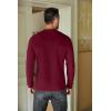 imageCOOFANDY Mens Henley TShirts Long Sleeve Pullover Shirt Casual Heavyweight Button Shirts Basic TeesWine Red