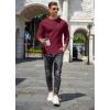 imageCOOFANDY Mens Henley TShirts Long Sleeve Pullover Shirt Casual Heavyweight Button Shirts Basic TeesWine Red