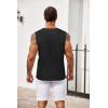 imageCOOFANDY Mens Knit Tank Tops Casual Sleeveless T Shirts Beach Tank Shirts with PocketBlack