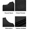 imageCOOFANDY Mens Knit Tank Tops Casual Sleeveless T Shirts Beach Tank Shirts with PocketBlack