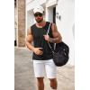 imageCOOFANDY Mens Knit Tank Tops Casual Sleeveless T Shirts Beach Tank Shirts with PocketBlack