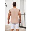 imageCOOFANDY Mens Knit Tank Tops Casual Sleeveless T Shirts Beach Tank Shirts with PocketChampagne