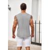 imageCOOFANDY Mens Knit Tank Tops Casual Sleeveless T Shirts Beach Tank Shirts with PocketLight Grey