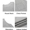 imageCOOFANDY Mens Knit Tank Tops Casual Sleeveless T Shirts Beach Tank Shirts with PocketLight Grey