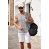imageCOOFANDY Mens Knit Tank Tops Casual Sleeveless T Shirts Beach Tank Shirts with PocketLight Grey