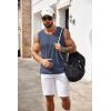 imageCOOFANDY Mens Knit Tank Tops Casual Sleeveless T Shirts Beach Tank Shirts with PocketNavy