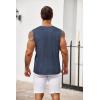 imageCOOFANDY Mens Knit Tank Tops Casual Sleeveless T Shirts Beach Tank Shirts with PocketNavy