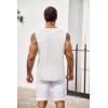 imageCOOFANDY Mens Knit Tank Tops Casual Sleeveless T Shirts Beach Tank Shirts with PocketWhite