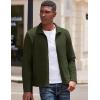 imageCOOFANDY Mens Lightweight Varsity Jacket Casual Bomber Jackets Waffle Zip Up Coat with PocketArmy Green