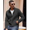 imageCOOFANDY Mens Lightweight Varsity Jacket Casual Bomber Jackets Waffle Zip Up Coat with PocketBlack