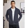 imageCOOFANDY Mens Lightweight Varsity Jacket Casual Bomber Jackets Waffle Zip Up Coat with PocketBlueviolet