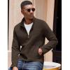 imageCOOFANDY Mens Lightweight Varsity Jacket Casual Bomber Jackets Waffle Zip Up Coat with PocketBrown