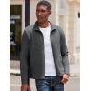imageCOOFANDY Mens Lightweight Varsity Jacket Casual Bomber Jackets Waffle Zip Up Coat with PocketDark Grey