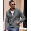 imageCOOFANDY Mens Lightweight Varsity Jacket Casual Bomber Jackets Waffle Zip Up Coat with PocketDark Grey