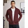 imageCOOFANDY Mens Lightweight Varsity Jacket Casual Bomber Jackets Waffle Zip Up Coat with PocketDark Red