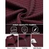 imageCOOFANDY Mens Lightweight Varsity Jacket Casual Bomber Jackets Waffle Zip Up Coat with PocketDark Red