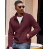 imageCOOFANDY Mens Lightweight Varsity Jacket Casual Bomber Jackets Waffle Zip Up Coat with PocketDark Red