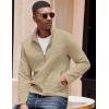 imageCOOFANDY Mens Lightweight Varsity Jacket Casual Bomber Jackets Waffle Zip Up Coat with PocketKahki