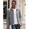 imageCOOFANDY Mens Lightweight Varsity Jacket Casual Bomber Jackets Waffle Zip Up Coat with PocketLight Grey