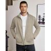 imageCOOFANDY Mens Lightweight Varsity Jacket Casual Bomber Jackets Waffle Zip Up Coat with PocketMoon Grey