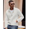 imageCOOFANDY Mens Lightweight Varsity Jacket Casual Bomber Jackets Waffle Zip Up Coat with PocketWhite