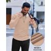 imageCOOFANDY Mens Long Sleeve Muscle T Shirts Casual VNeck Slim Fit Longline Ribbed Tee Stretch Gym Workout ShirtsBeige