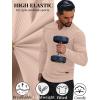 imageCOOFANDY Mens Long Sleeve Muscle T Shirts Casual VNeck Slim Fit Longline Ribbed Tee Stretch Gym Workout ShirtsBeige