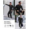 imageCOOFANDY Mens Long Sleeve Muscle T Shirts Casual VNeck Slim Fit Longline Ribbed Tee Stretch Gym Workout ShirtsBlack