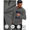 imageCOOFANDY Mens Long Sleeve Muscle T Shirts Casual VNeck Slim Fit Longline Ribbed Tee Stretch Gym Workout ShirtsDark Grey