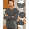 imageCOOFANDY Mens Long Sleeve Muscle T Shirts Casual VNeck Slim Fit Longline Ribbed Tee Stretch Gym Workout ShirtsDark Grey
