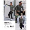 imageCOOFANDY Mens Long Sleeve Muscle T Shirts Casual VNeck Slim Fit Longline Ribbed Tee Stretch Gym Workout ShirtsDark Grey