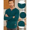 imageCOOFANDY Mens Long Sleeve Muscle T Shirts Casual VNeck Slim Fit Longline Ribbed Tee Stretch Gym Workout ShirtsGreen