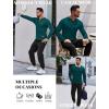 imageCOOFANDY Mens Long Sleeve Muscle T Shirts Casual VNeck Slim Fit Longline Ribbed Tee Stretch Gym Workout ShirtsGreen