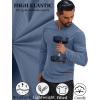 imageCOOFANDY Mens Long Sleeve Muscle T Shirts Casual VNeck Slim Fit Longline Ribbed Tee Stretch Gym Workout ShirtsGrey Blue