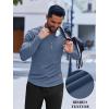 imageCOOFANDY Mens Long Sleeve Muscle T Shirts Casual VNeck Slim Fit Longline Ribbed Tee Stretch Gym Workout ShirtsGrey Blue