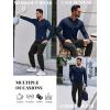 imageCOOFANDY Mens Long Sleeve Muscle T Shirts Casual VNeck Slim Fit Longline Ribbed Tee Stretch Gym Workout ShirtsNavy Blue
