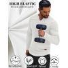 imageCOOFANDY Mens Long Sleeve Muscle T Shirts Casual VNeck Slim Fit Longline Ribbed Tee Stretch Gym Workout ShirtsWhite