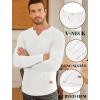 imageCOOFANDY Mens Long Sleeve Muscle T Shirts Casual VNeck Slim Fit Longline Ribbed Tee Stretch Gym Workout ShirtsWhite