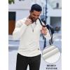 imageCOOFANDY Mens Long Sleeve Muscle T Shirts Casual VNeck Slim Fit Longline Ribbed Tee Stretch Gym Workout ShirtsWhite