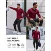 imageCOOFANDY Mens Long Sleeve Muscle T Shirts Casual VNeck Slim Fit Longline Ribbed Tee Stretch Gym Workout ShirtsWine Red