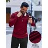 imageCOOFANDY Mens Long Sleeve Muscle T Shirts Casual VNeck Slim Fit Longline Ribbed Tee Stretch Gym Workout ShirtsWine Red