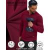 imageCOOFANDY Mens Long Sleeve Muscle T Shirts Casual VNeck Slim Fit Longline Ribbed Tee Stretch Gym Workout ShirtsWine Red