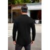imageCOOFANDY Mens Long Sleeve Polo Shirt Casual Dress Button Polo T Shirt with Pocket Basic Lightweight Collared Golf ShirtBlack