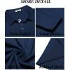 imageCOOFANDY Mens Long Sleeve Polo Shirt Casual Dress Button Polo T Shirt with Pocket Basic Lightweight Collared Golf ShirtDark Blue